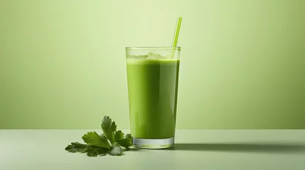 Deurstickers health green juice drink crisp illustration healthy diet, beverage fresh, vegetarian celery health green juice drink crisp © vectorwin