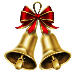 christmas bells with ribbon
