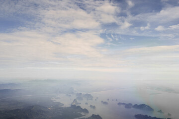 Aerial view on the coast in Phuket Thailand