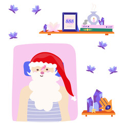 Santa Claus relaxing