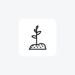 Soil, Ground, Earth, Dirt, Line Icon, Outline icon, vector icon, pixel perfect icon
