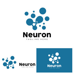 Neuron Logo Design Health Illustration DNA Molecule Nerve Cell Abstract Simple Illustration