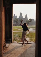 Angkor Wat and dancing girl