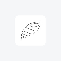 Mussel, seashell,  thin line icon, grey outline icon, pixel perfect icon