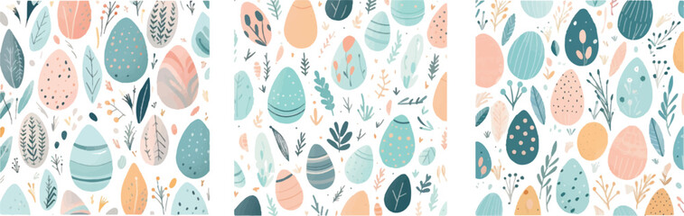Easter eggs pattern background