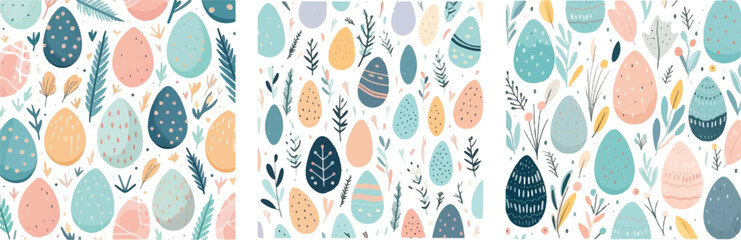 Easter eggs pattern background