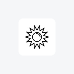 Sun, Solar, Star, Astronomy,Line Icon, Outline icon, vector icon, pixel perfect icon