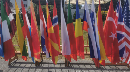 nato flags as nice background