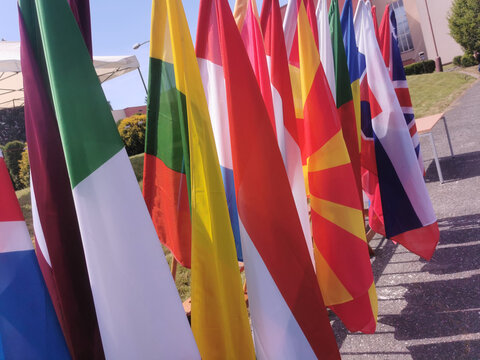 nato flags as nice background