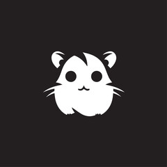 Hamsterin cartoon, doodle style. Isolated 2d vector illustration in logo, icon style, Eps 10, black and white. AI Generative