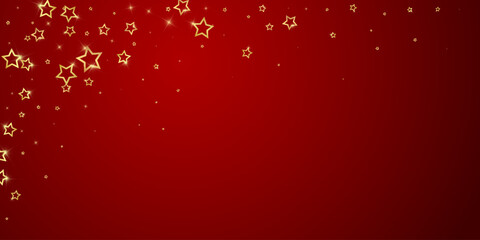 Gold sparkling star confetti.