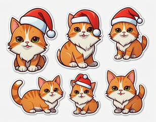 Obraz premium set of funny cats