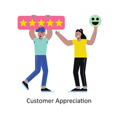 Customer Appreciation vector Flat Design illustration. Symbol on White background EPS 10 File