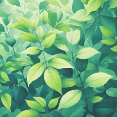 Group background of green leaves. Concept of nature. Green tropical leaves. Background and texture...