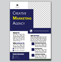Creative Marketing Agency vector flyer template