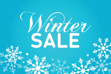 Winter sale banner, vector illustration.