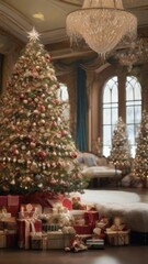 Fototapeta na wymiar Christmas, Christmas and Happy New Year Background Template