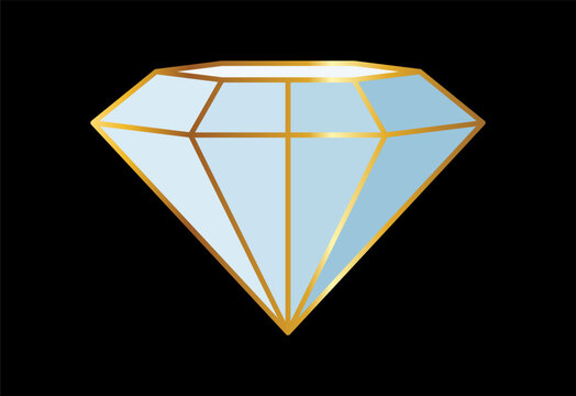 Golden color shiny diamond bright logo vector design