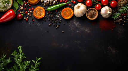 Obraz na płótnie Canvas Ingredients for cooking. Food background