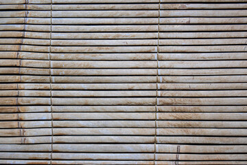 Close-up view of wooden blinds