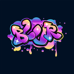 Obraz premium graffiti lettering typography art illustration