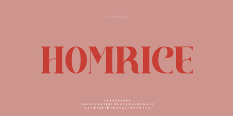 Hand drawn elegant alphabet letters font and number. Classic Lettering Minimal Fashion Designs. Typography modern Serif fonts regular decorative vintage concept. vector illustration