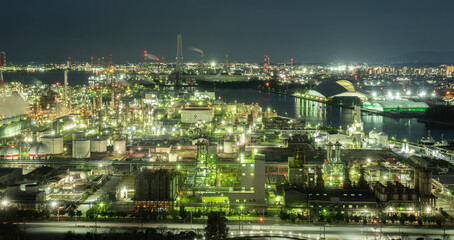 Fototapeta premium 美しい工場の夜景