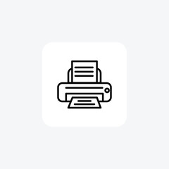 Printer, Printing, Technology,Line Icon, Outline icon, vector icon, pixel perfect icon