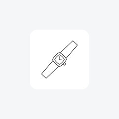 Watch, Timepiece, Fashion, thin line icon, grey outline icon, pixel perfect icon