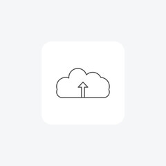 Uploading, Data Transfer, File Sharing,  thin line icon, grey outline icon, pixel perfect icon