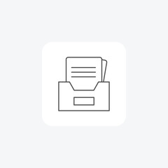 Archive, Repository, Storage, Database, thin line icon, grey outline icon, pixel perfect icon