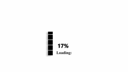 Loading bar counting icon on a white color background.