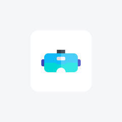 VR Headset, Virtual Reality,icon flat color icon, pixel perfect icon