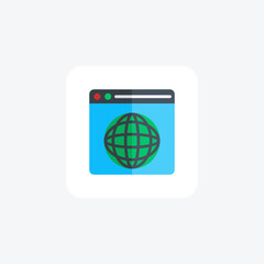 Web Browser, Internet Surfing, flat color icon, pixel perfect icon