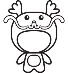 cute coloring book cute animals white