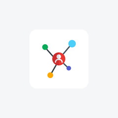 Network, Connectivity, Communication, flat color icon, pixel perfect icon