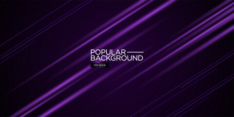 Modern geometric shape with dark purple background. Dynamic speed light shapes elements. Cool design. Eps10 vector illustration.