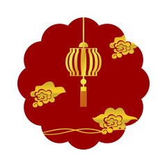 Chinese lantern vector