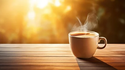 Foto op Plexiglas tea mug coffee drink morning sunlight on illustration girl young, relax beautiful, lifestyle female tea mug coffee drink morning sunlight on © vectorwin