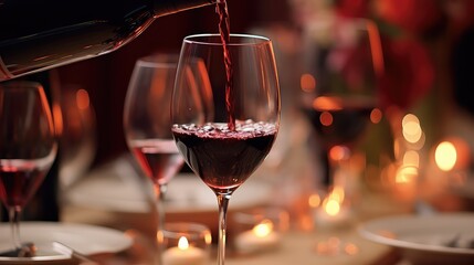 glass pour wine drink pouring red wine illustration bottle grape, glass beverage, taste closeup glass pour wine drink pouring red wine - obrazy, fototapety, plakaty