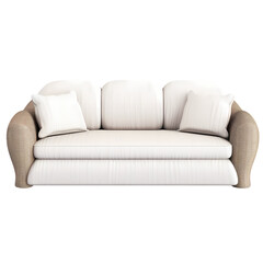Fototapeta na wymiar Outdoor sofa with cushions on transparent background, white background, isolated, stool illustration