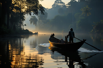A beautiful lack view in kaptai, bangladesh - Powered by Adobe