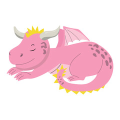 Cartoon baby PINK dragon