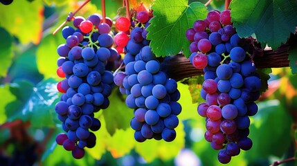 ry grape wine drink grapes on vine illustration nature food, harvest plant, agriculture taste ry grape wine drink grapes on vine - obrazy, fototapety, plakaty