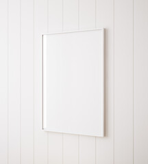 Mockup poster frame close up, 3d render