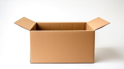 Shopping concept, online delivery,Empty cardboard box on white background,