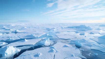 Fototapeta na wymiar Melting Ice Sheets in Polar Regions: Climate Change Impact