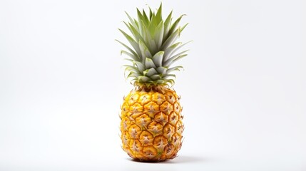 Pineapple on white background,Fresh vegetables, fresh fruits, healthy food