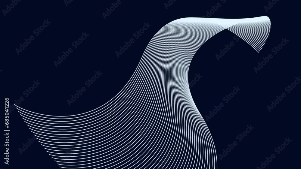 Aufkleber abstract geometric lines. abstract multicolored spiral line animated