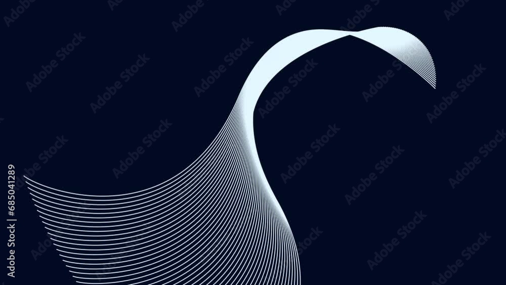 Poster abstract geometric lines. abstract multicolored spiral line animated
